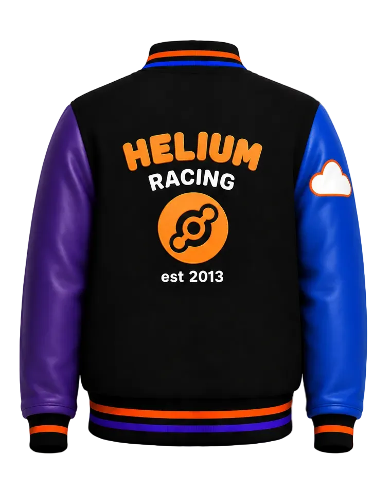 PRE-ORDER - Helium Racing Varsity Jacket - Unisex